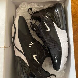 Nike Air Max 270 Black White Athletic Shoes